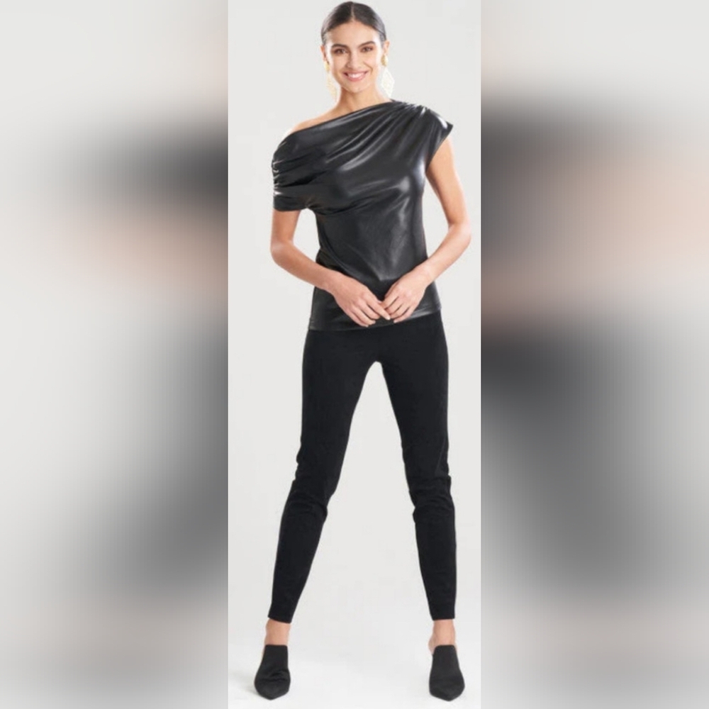 Natori Black Off-Shoulder Top EUC Medium PTP 20